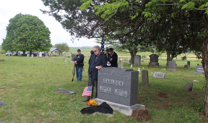 Ken Elkins shared James Carlock's contributions during the American Civil War. (Photo by Bob Jackson)