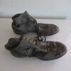 These football shoes belonged to Lack Allen Fitzpatrick, Greenfield graduate of 1950