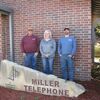 David Rose, general manager, Darlis Gulick, customer service, and Dustin Rose, combined technician, are the staff of today’s Miller Telephone Company. Not pictured is Leanne Williams, customer service. (Photo by James McNary)